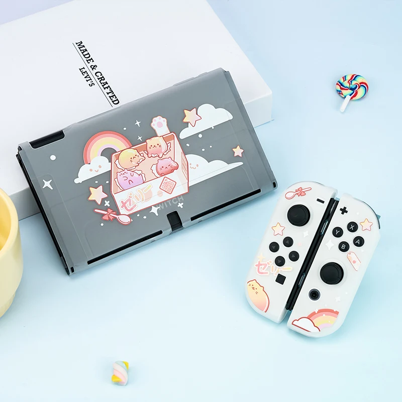 For Nintendo Switch OLED Accessories Protective Shell NS Joycon Game Host Console TPU Soft Cover for Switch OLED Protection Case
