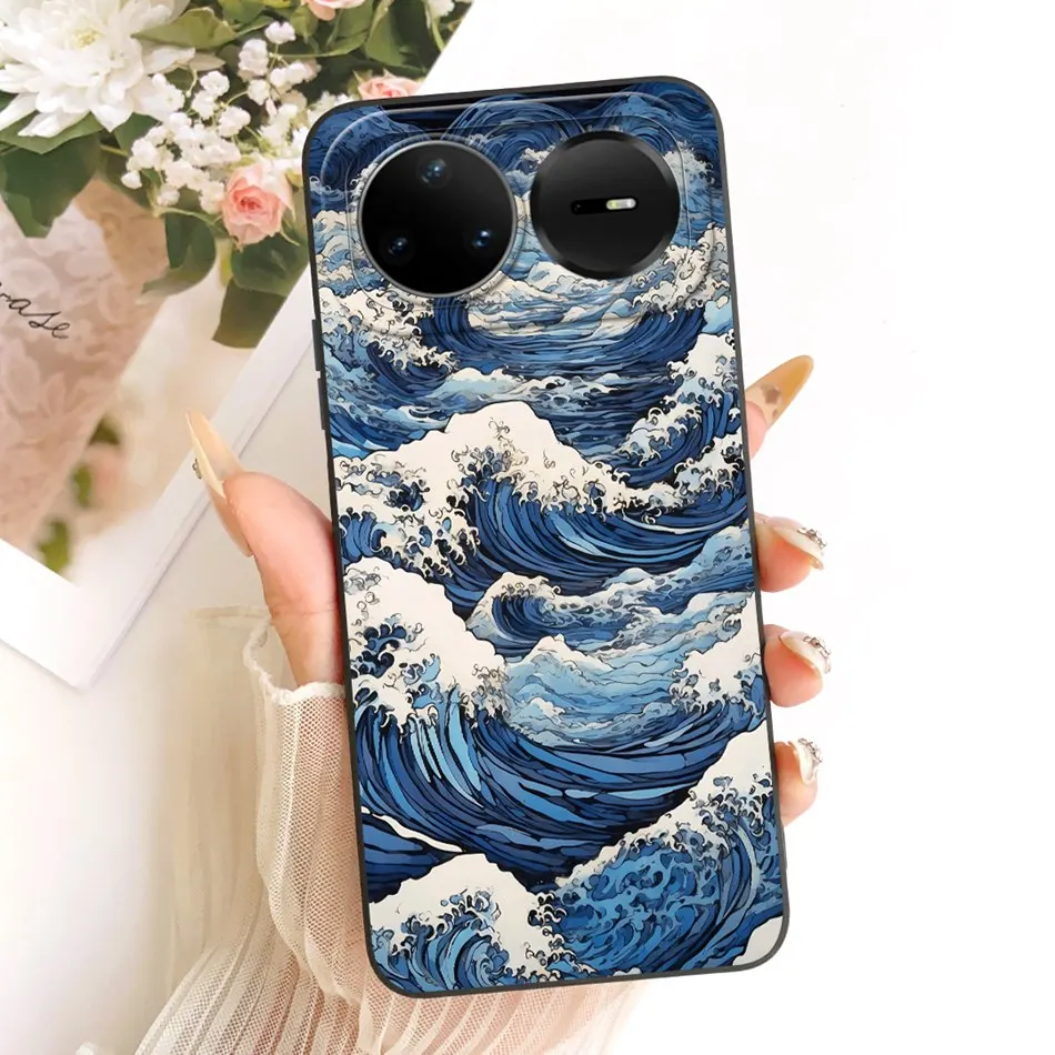 Fashion Dusk Beach Painting Soft Silicone Phone Case with Bumpers