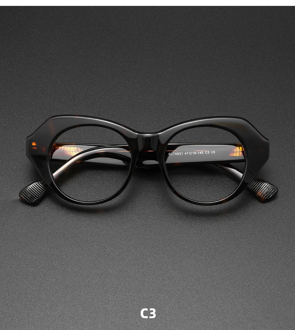 Handgefertigte Acetat-Brille für Herren, Retro-Brillengestell, Damen-Luxusmarke, Design, individuell anpassbar, Myopie, Presbyopie, Rezept – Detail 12