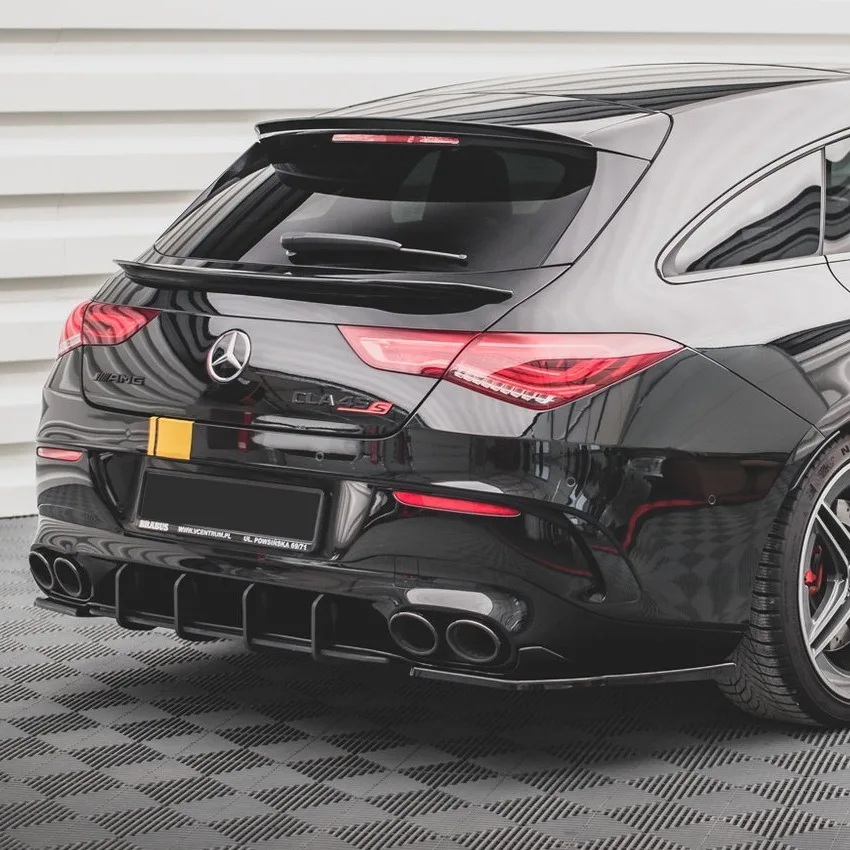 For Mercedes Benz CLA Class C118 CLA35 CLA45S AMG 2020+ Car Rear Lip Bumper Side Wrap Angle Splitter Spoiler Lip Acc
