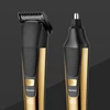 Kemei Multifunctional Men Electric Foil Shaver Gold Reciprocating Razor Nose Ear Trimmer 3 In 1 USB Hair Cutting Machine Clipper 6
