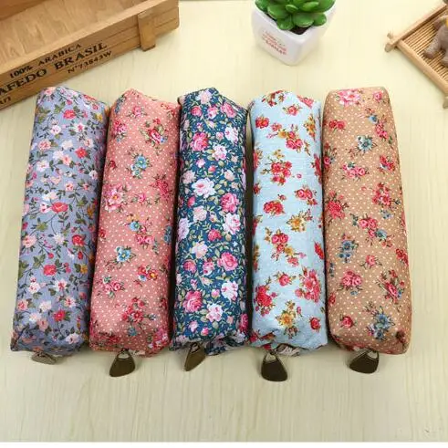 1pcs/lot Vintage Flower Floral For Girls Pen Box School Supplies Pencil Bag For students gifts