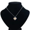 Stainless Steel Heart-shaped Urn Necklaces for Ashes Hummingbird Pendant Animal Cremation Memory Jewelry with Funnel Spoon 5