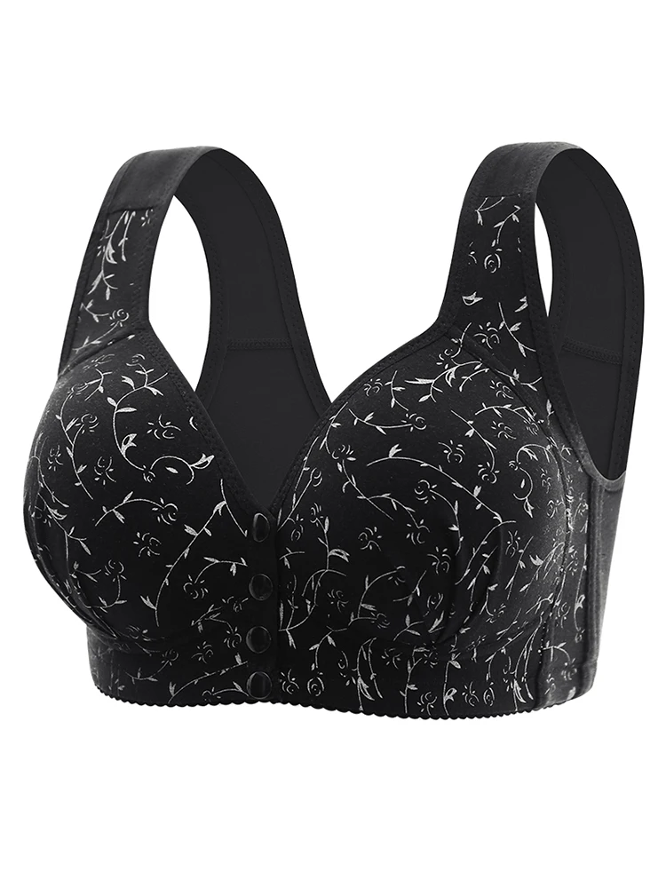 4PCS New Large-sized Pregnant Women's Breastfeeding Bra Comfortable Traceless Front Buckle Fixed Cup Thin Vest Style Underwear 6