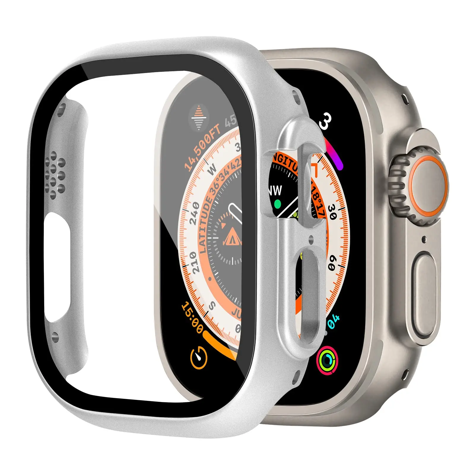 Shockproof Apple Watch Ultra 49mm Screen Protector with Tempered Glass