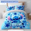 Personalized Duvet Custom Cute Stitch Angel Disney Bedding Set King Twin Double Child 3 Piece Polyester Duvet Cover Set-QIAN 1