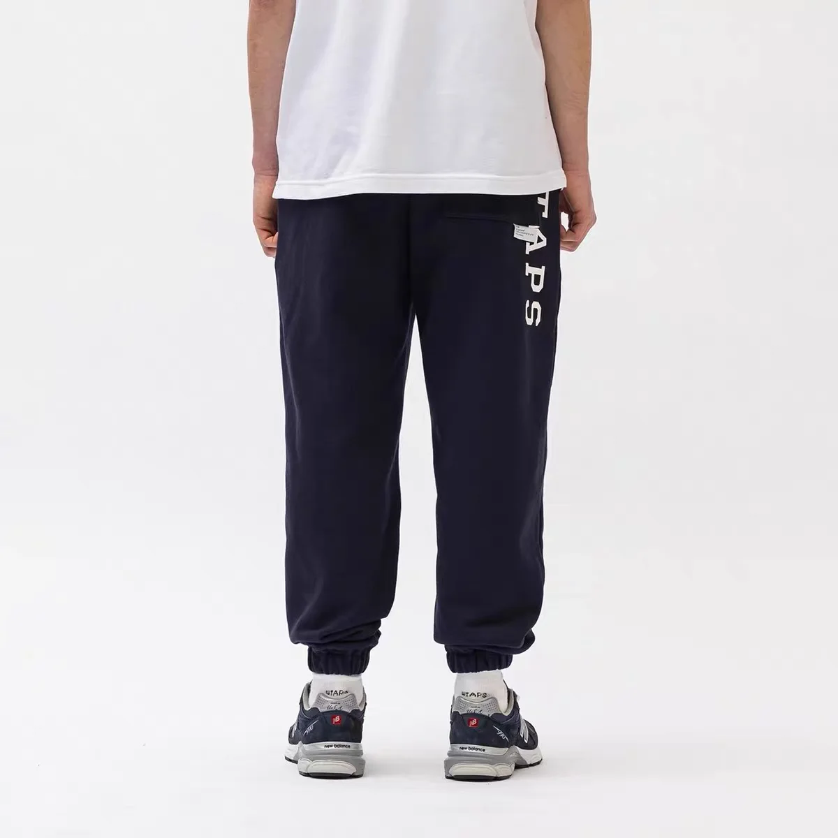 

WTAPS Men's Cotton Casual Pants Japanese Autumn/Winter Letter Printing Loose Fit Women's Protective Drawstring Sports Trousers
