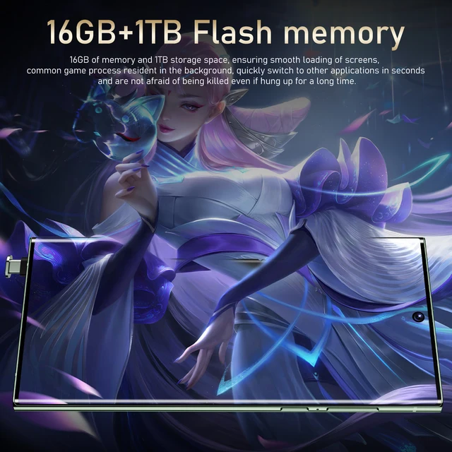 SmartPhone S24 Ultra 7.3HD Android13 Mobile Phone Unlocked 5G Dual Sim 7000mAh Teléfono 16GB+1TB Cellphones 50MP+108MP Celulares 3