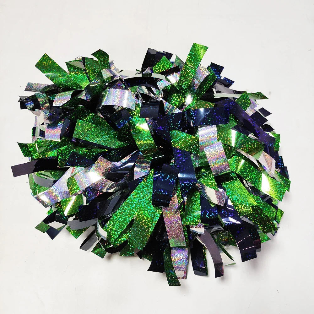 team glitter 6 inch cheerlead cheer practice accesoirs cheerleading plastic pom pom with handles