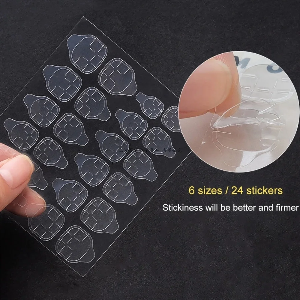 Double Sided False Nail Art Adhesive Tape Glue Sticker DIY Tips Fake Nail Acrylic Manicure Gel Makeup Tool 5/10/15 Sheets Lot