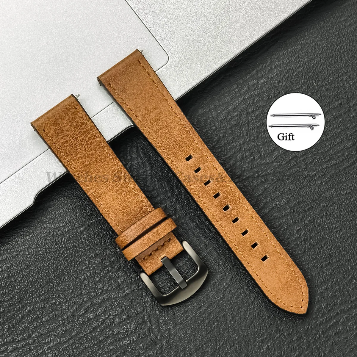 Vintage Brown Leather Watch Strap - Premium 20mm & 22mm Band