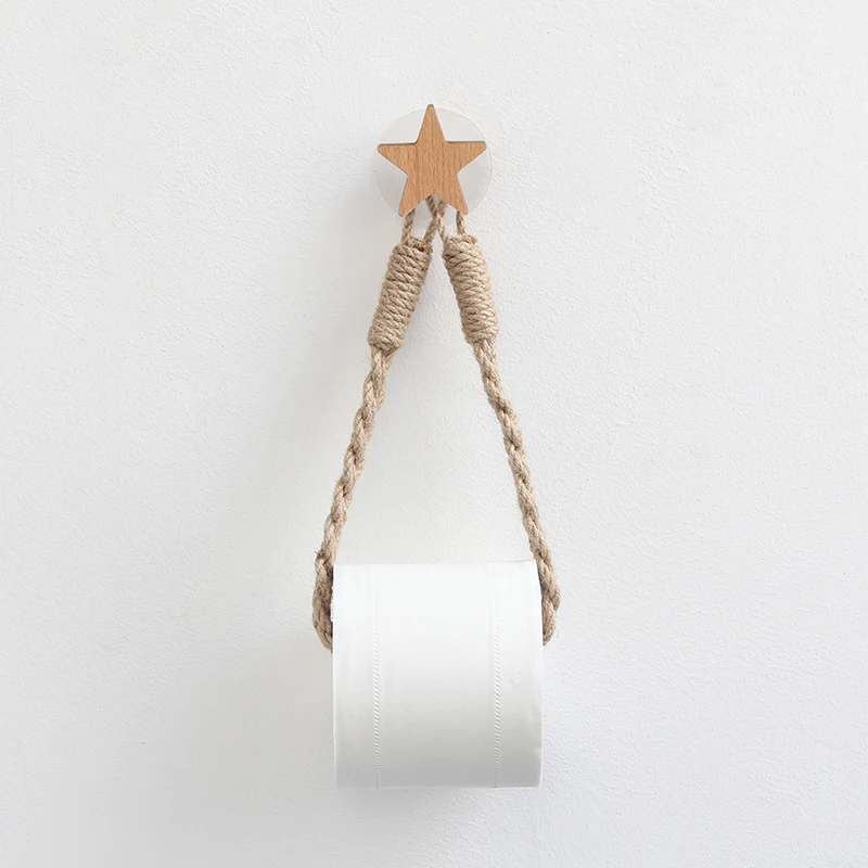 Toilet Paper Towel Dispenser Wooden Paper Roll Holder for Bathroom Contact Holder Household Storage Rack