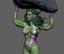 

1/24 75mm 1/18 100mm Resin Model Kits Strong Female Lift Stone Figure Unpainted No Color RW-491