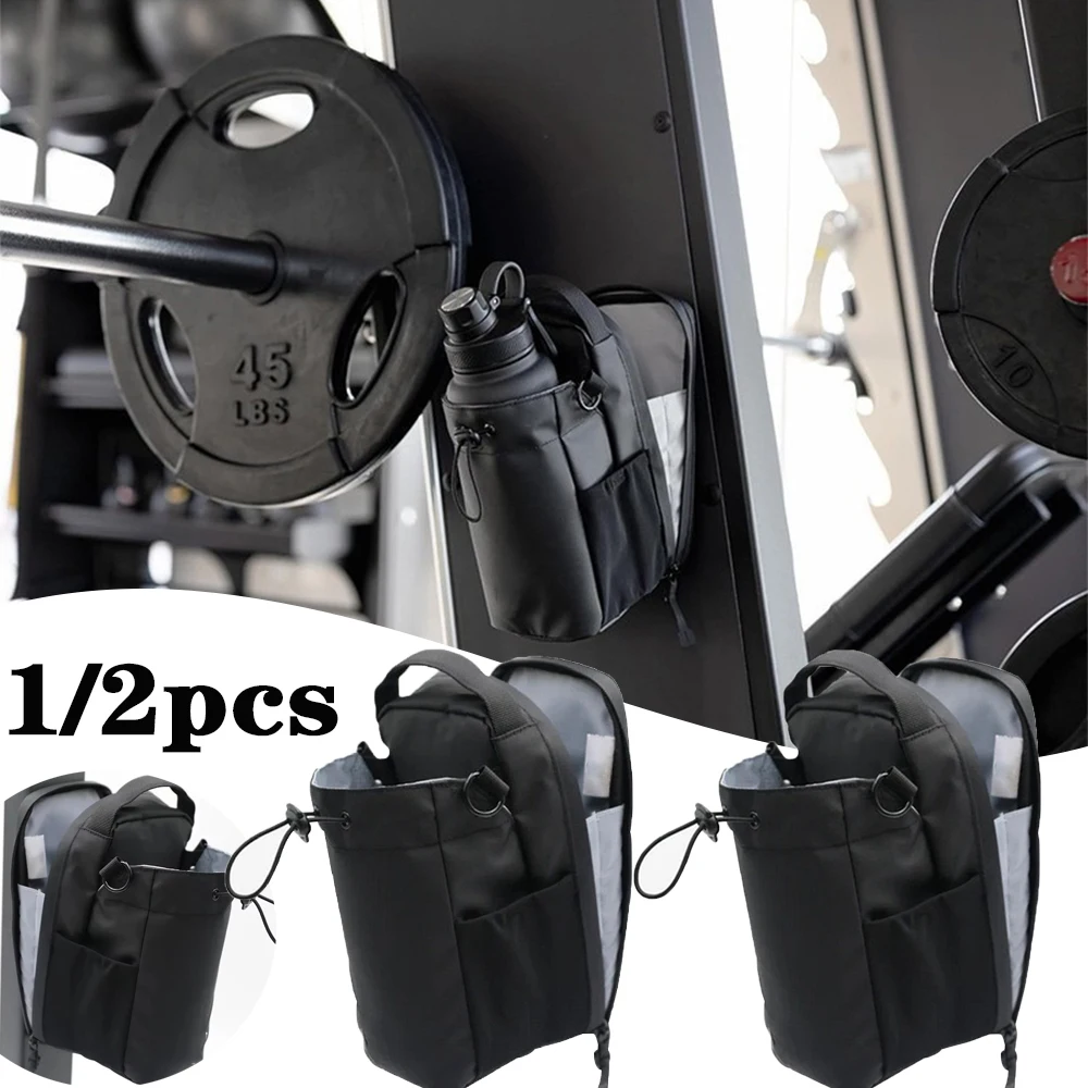 1/2pcs Magnetic Water Bottle Bag Waterproof Equipped With Adjustable Shoulder Straps Messenger Bag Suitable For Outdoor Sports