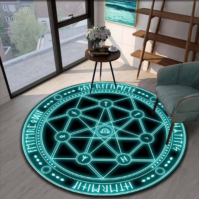 

Круглый ковер с рисунком волшебных кругов, аниме коврик, кухонные коврики для пола, коврики для гостиной, коврики для спальни