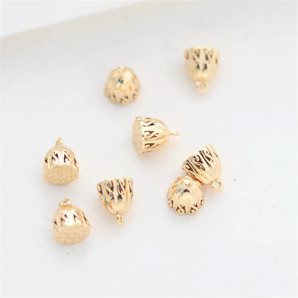 

14k package gold color lotus seed shower head 7mm small pendant diy bracelet necklace earrings pendant jewelry pendant accessori