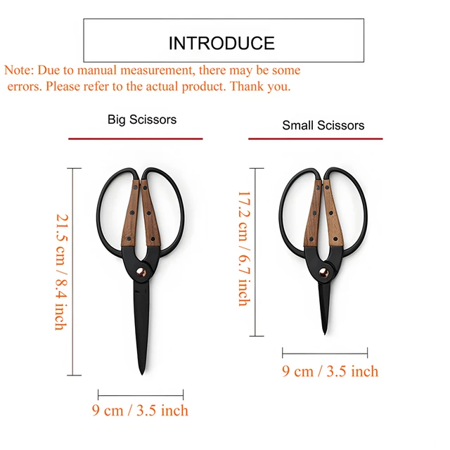 1PC，Professional Grade Root Pruning Scissors Stainless Steel Bonsai Tools Garden Leaf Flowers Household Scissors Hand Scissors 2