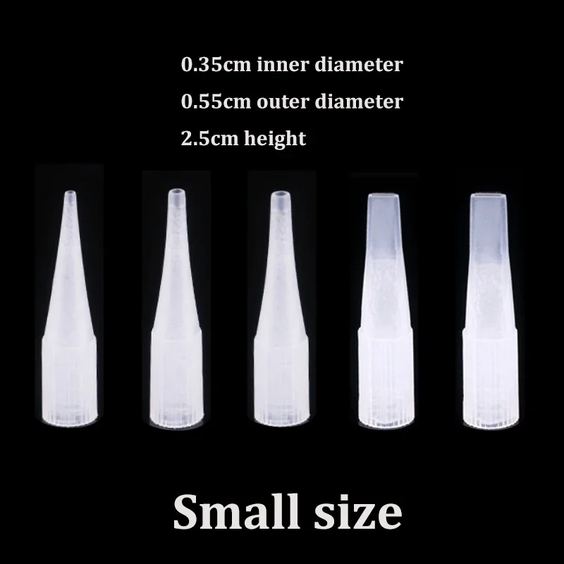Individual Packed Eyebrow Tattoo Tip Permanent Makeup Machine Tattoo Needle Tip Nozzle Needle Caps 100p 1RL/3RL/5RL/5F/7F Tattoo Microblading Needles Disposable Tattoo Tips