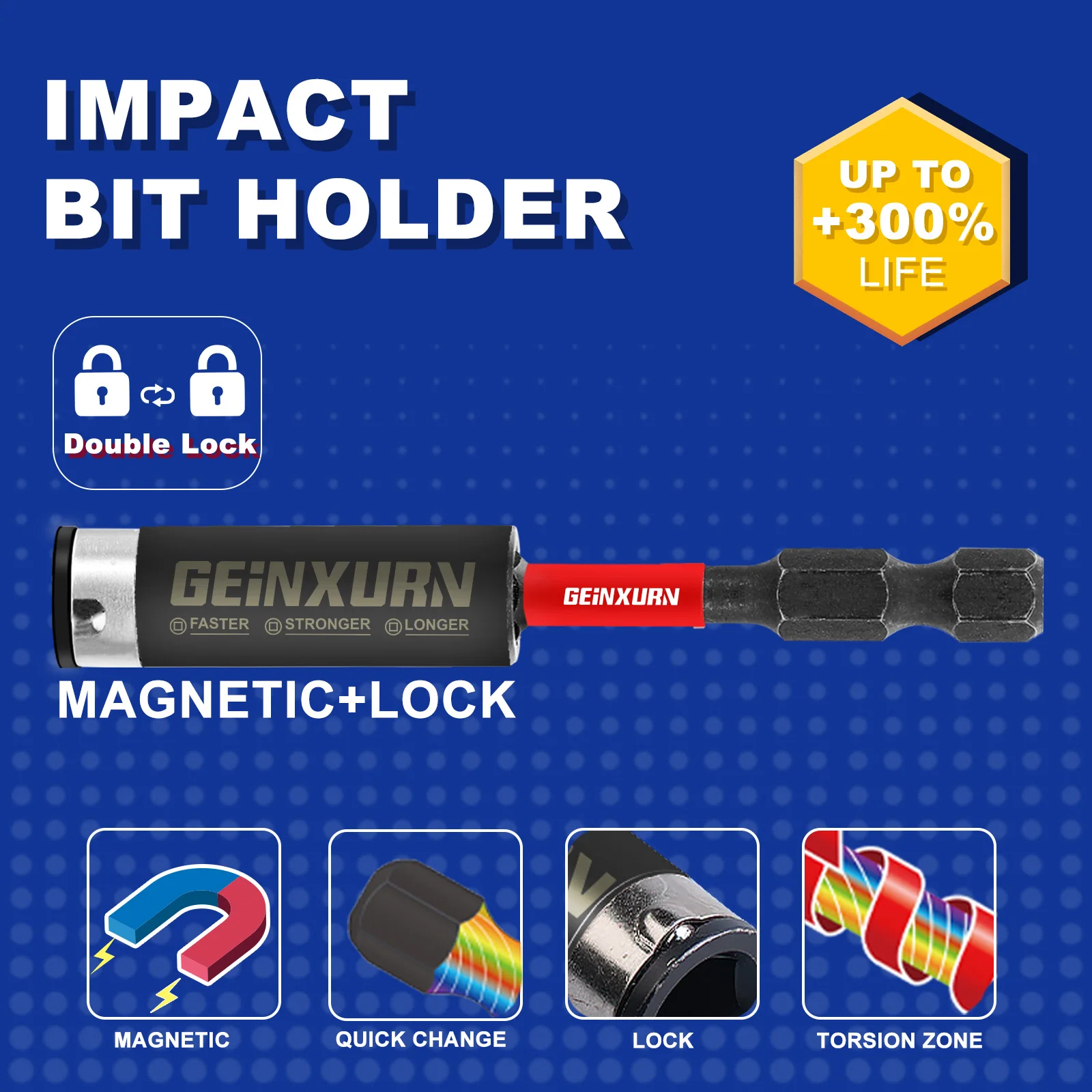 Magnetic Screwdriver Bit Set Geinxurn Security Torx TT7-TT40 Magnetic Torx Head Insert Bits with Impact Bit Holder