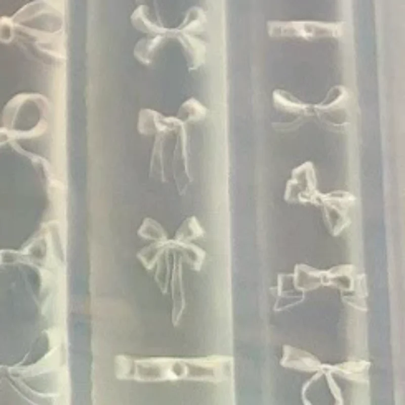 3D 리본 리본 모양 몰드 스탬핑 스텐실 UV 젤 폴리쉬 아트 몰드 실리콘 조각..