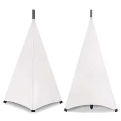 Adjustable Stretchable Universal Speaker Stand Cover (White Three Side)