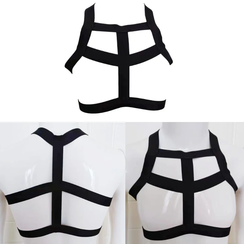 L5YA Elastic Shoulder Body Strap Cosplay Kostuum Halter Belt Muscles Protector Gifts