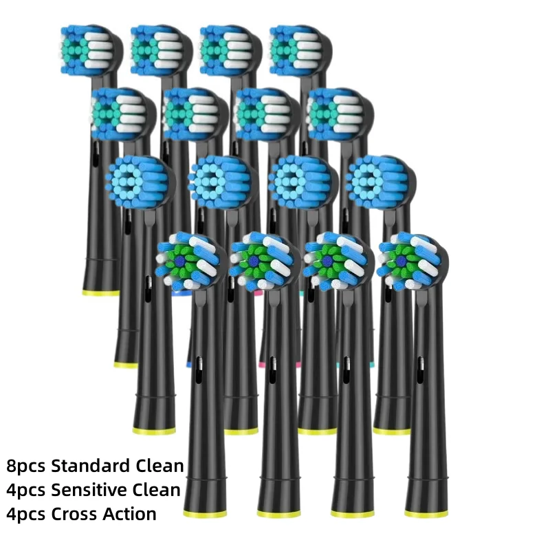 Premium Replacement Brush Heads - Pack of 16/20 for Sensitive and Cross Action Cleaning
