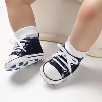 Baby Canvas Sneakers – Soft Anti-Slip First Walkers for Boys & Girls (0–18M)