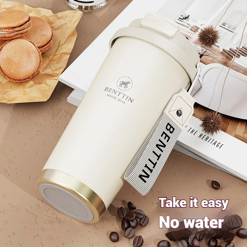 BENTTIN insulated cup 17oz coffee cup, girls' high-value gift, straw water cup, 316L inner pot, couple's style