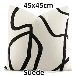 Elegant Retro Jacquard Embroidered Decorative Pillow Cover - Single sided pattern (I - Cushion cover)