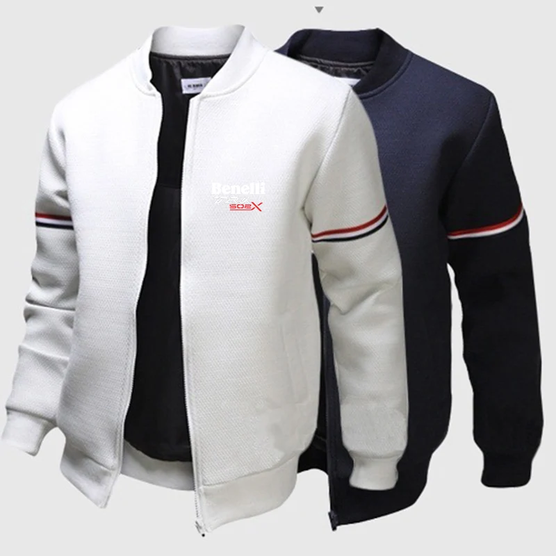 

2023 Hot Sale New Benelli TRK 502X Men Long Sleeves Round Neck Flight Jackets Zipper Casual Streetwears Cardigan Man Sportswear