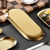 2PACK Stainless Steel Gold Silver Decorative Tray for Bathroom Vanity Jewelry Display, Kitchen Sink Tray for Soap Dispensers 4
