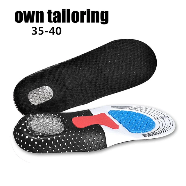 Premium Orthotic Gel Insoles Orthopedic Flat Foot Health Sole Pad For Shoes Insert Arch Support Pad For Plantar fasciitis Unisex Black  35-40