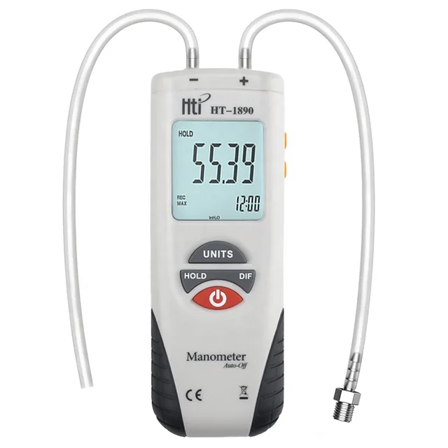 HTI HT-1890 Handheld Proable Digital Manometer Air Pressure HTI HT-1890 Handheld Proable Digital Manometer Air Pressure