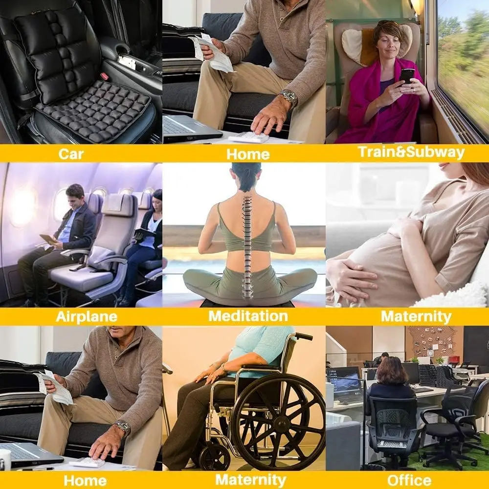 Air Cushion Portable Car Seat Office Chair Wheelchair Pad Anti Bedsore Orthopedics Pain Pressure Relief Cushion Camping Seat Mat - Image 6