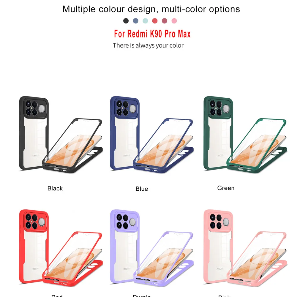 360 Custodia protettiva per tutto il corpo per POCO F8 Pro Cover Protettore per schermo incorporato Paraurti morbido Doppio lato Mi POCO F8 Ultra Custodia per telefono - immagine 4