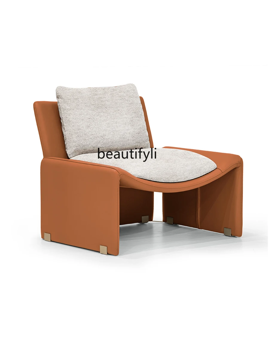 

Italian Light Luxury Living Room Chair Modern Minimalist Creative M Lazy Designer Model Villa High-End Leisure Chair