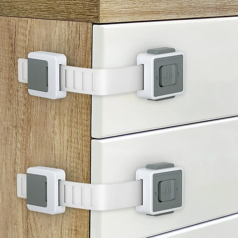 Child Safety Cabinet Locks Adjustable for Drawer Ovens Dishwasher Toilets Baby Proofing Fridge Lock for Kids Toddlers cabinet lock child lock safety lock
