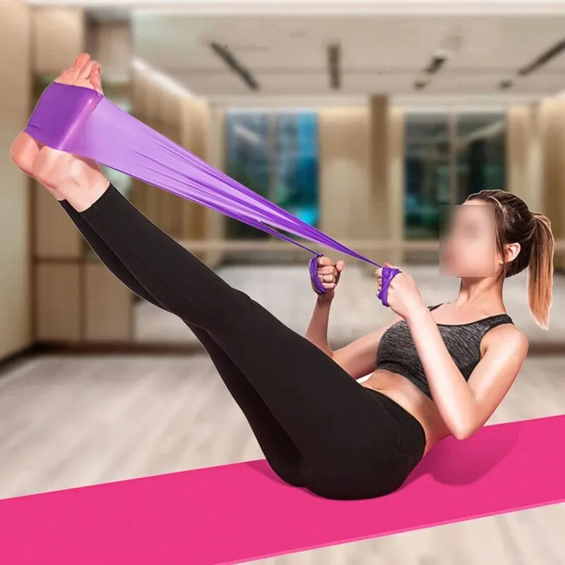 Yoga Pilates Resistance Bands Set Working Out Gym Exercise Equipment Elastic Band Fitness Booty Thermal Stretch Stretching Strap