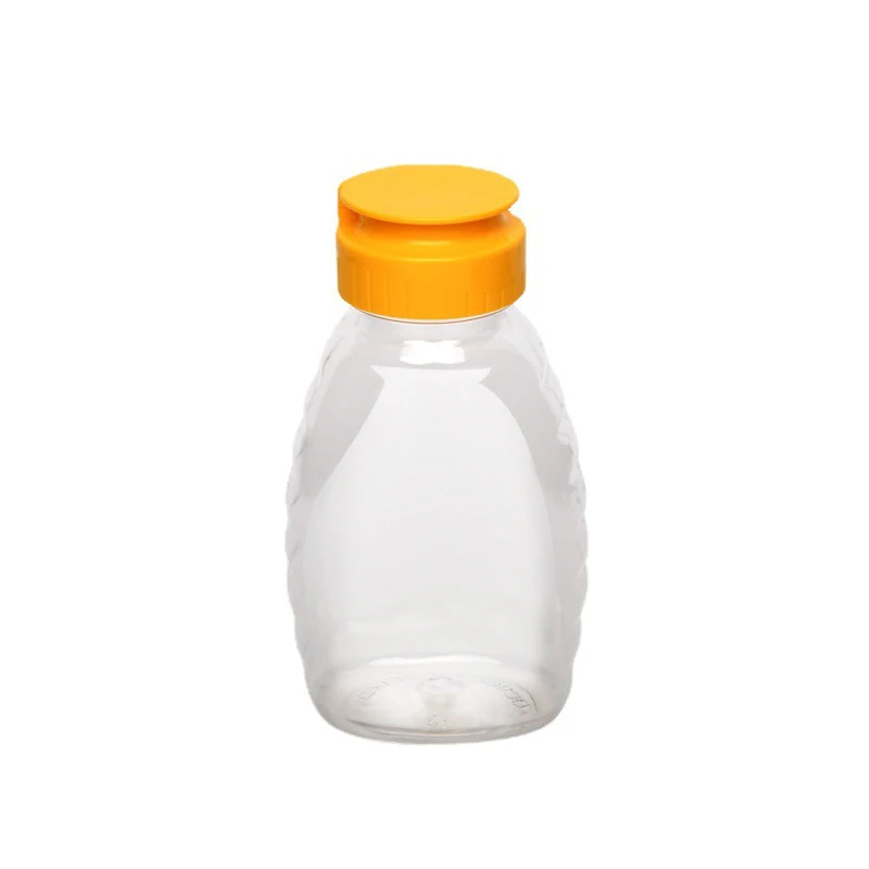 Plastic Honey Squeeze Bottle Salad Dressing/Oil Dispensers Flip Cap Refillable Condiment Containers Leak Proof Squeezable Bottle