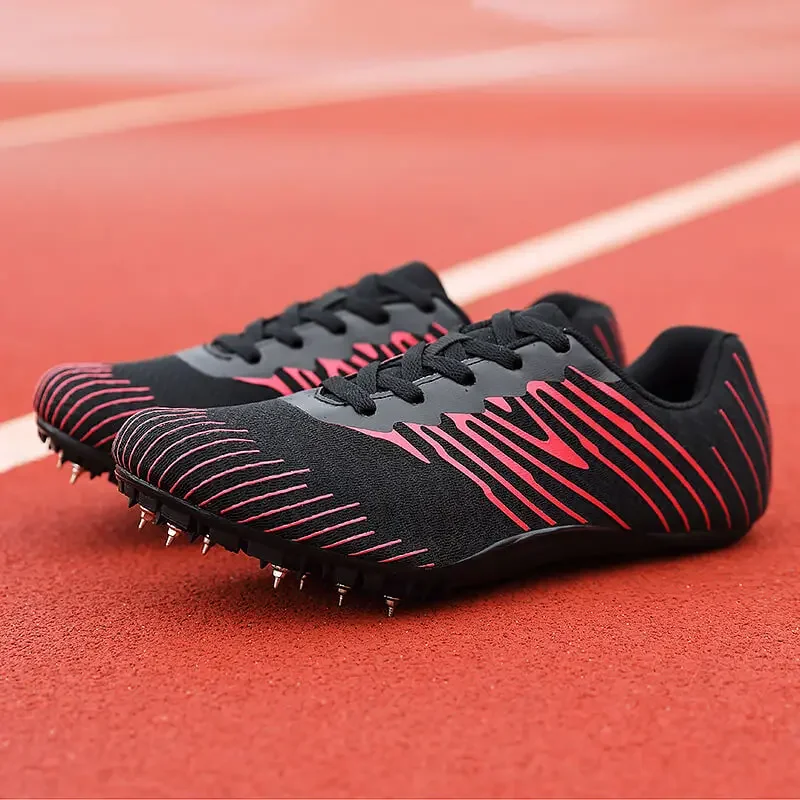 

Ultralight Men Women Track Field Training Sport Shoes Long Jump Sprint Spikes Running Tracking Nail Sneakers Plus Size 36-45