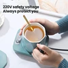 220V Mug Heater Coffee Cup Warmer Milk Tea Water Heating Pad Home Cup Heater Warm Mat 55℃ Constant Temperature Coaster Gift Box 3