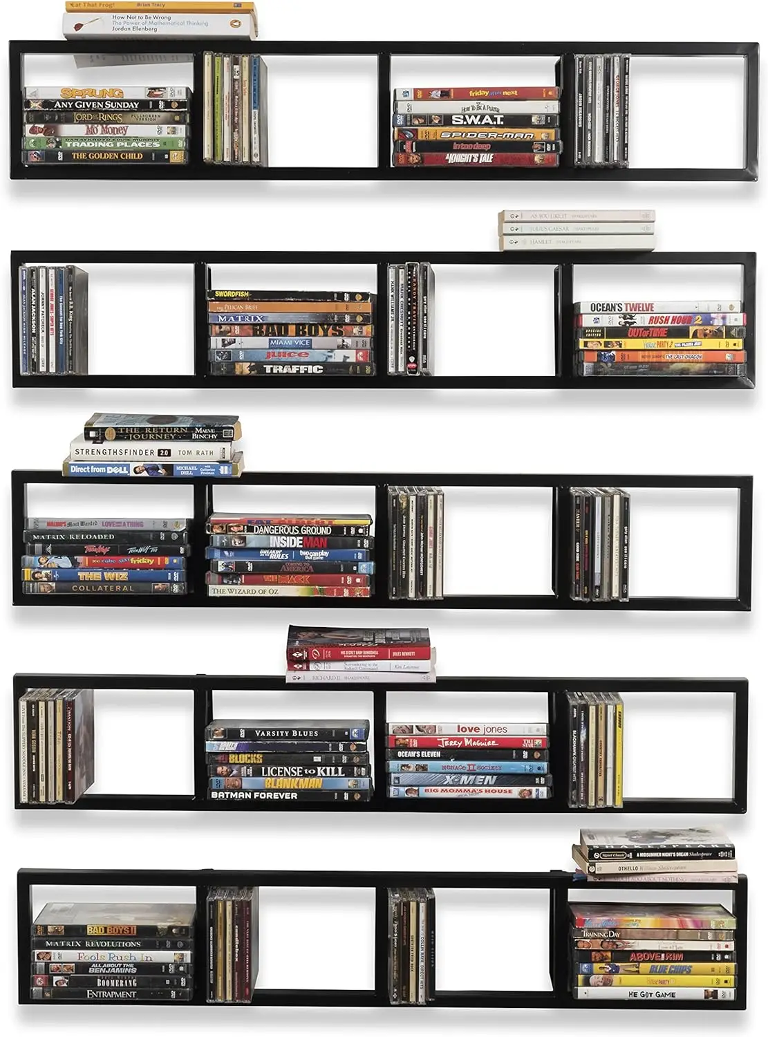 

Floating Shelves for , 34 Inch Video Games CD DVD Storage Shelves, Cube Storage Organizer Shelf Set of 5 Bathroom organizer and