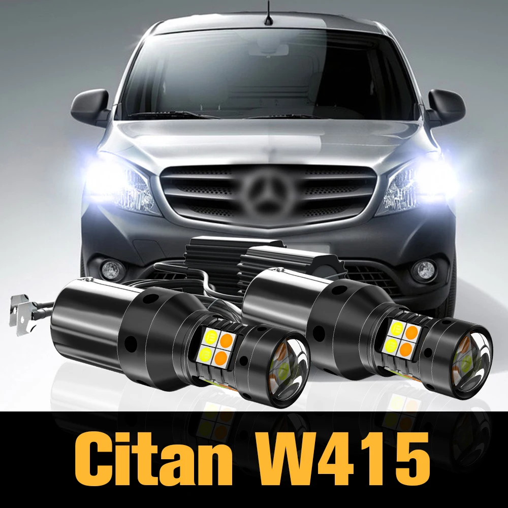

2pcs Canbus LED Dual Mode Turn Signal+Daytime Running Light DRL Accessories For Mercedes Benz Citan W415 2012-2013