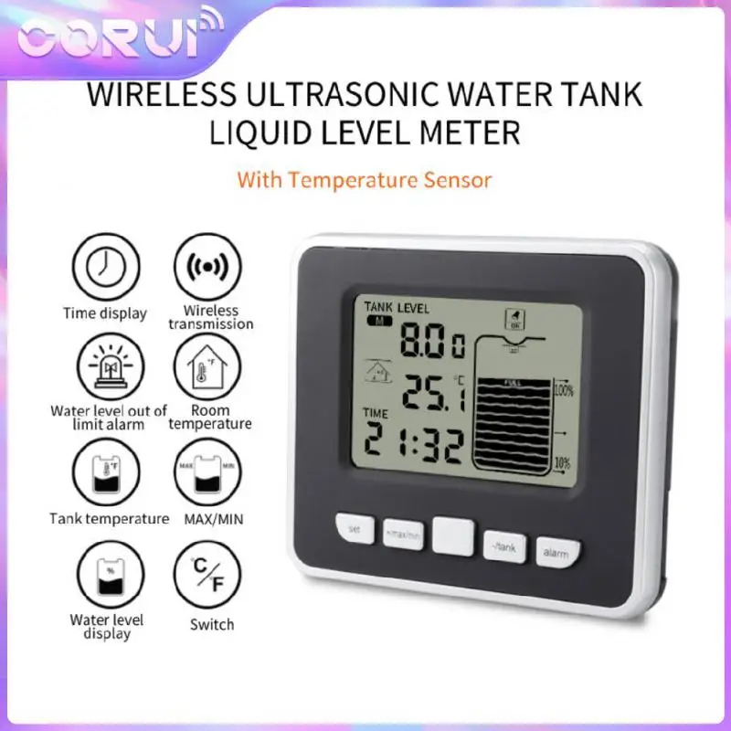 Corui-TS-FT002-Ultrasonic-Wireless-Water-Tank-Liquid-Depth-Level-Meter ...