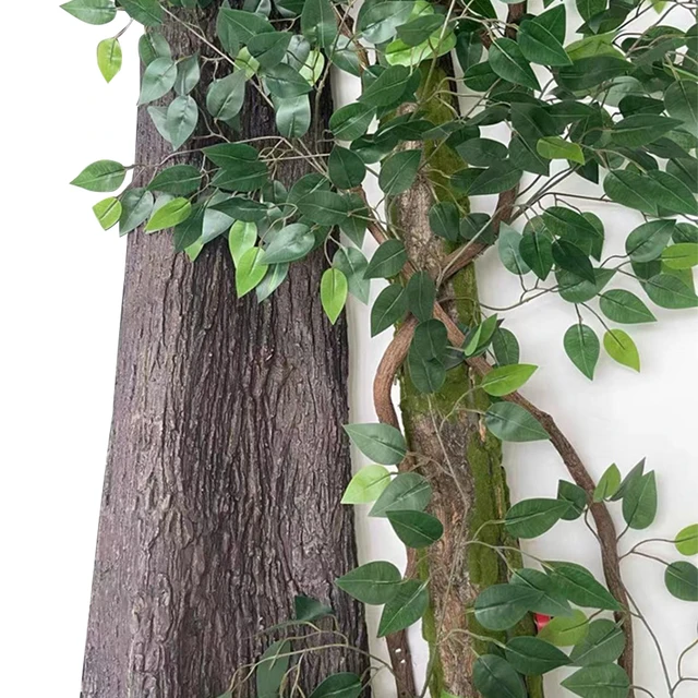 Simulazione artificiale Corteccia di albero Adesivo corteccia autoadesivo Copertura per piante in gomma Pianta finta fai da te Tubo dell'acqua Colonna Blocco Decorazione da parete 3