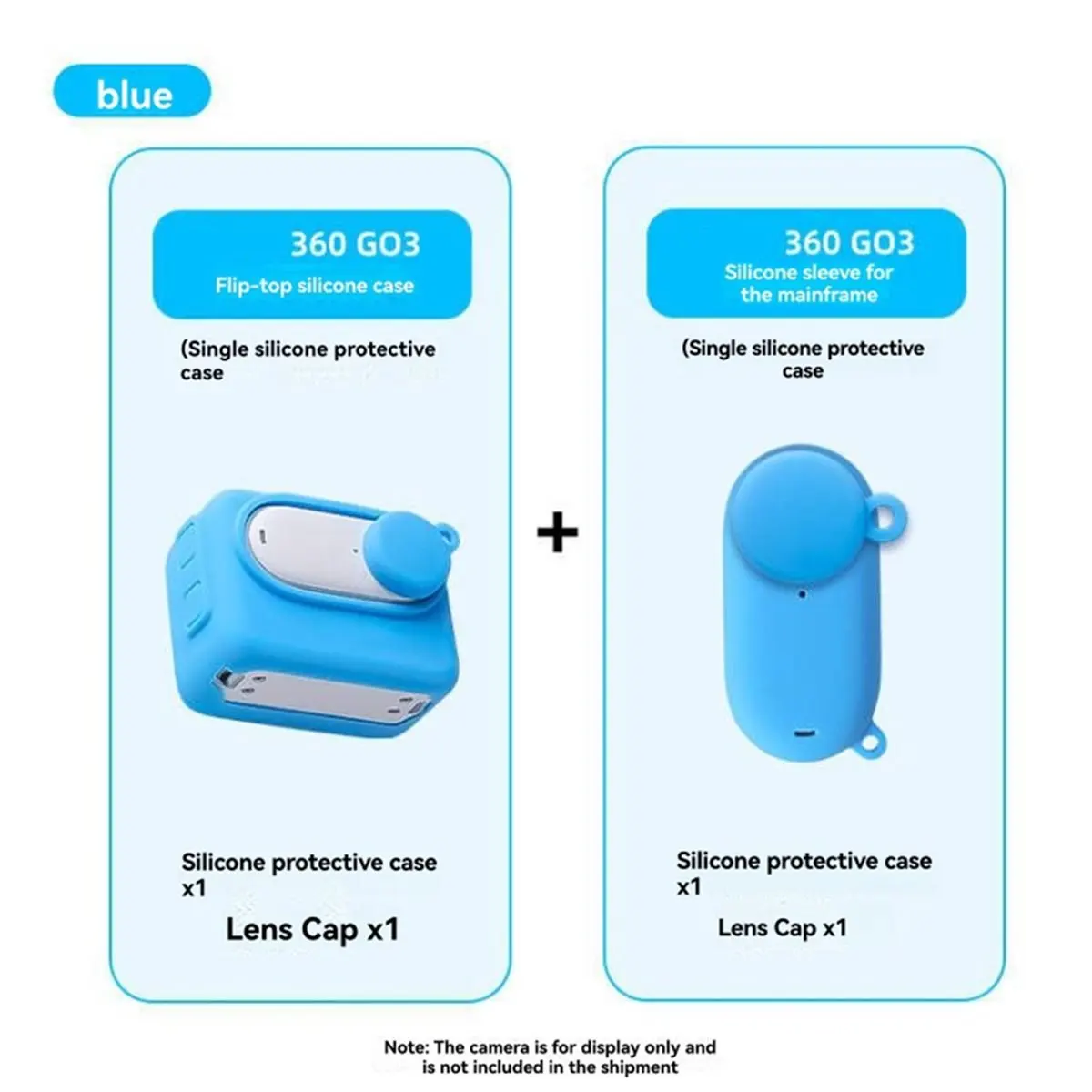 Insta360 GO3/GO3S용 N05R 보호 커버 Insta360 GO3용 실리콘 케이스 엄지손가락 카메라 보호 액세서리 블루