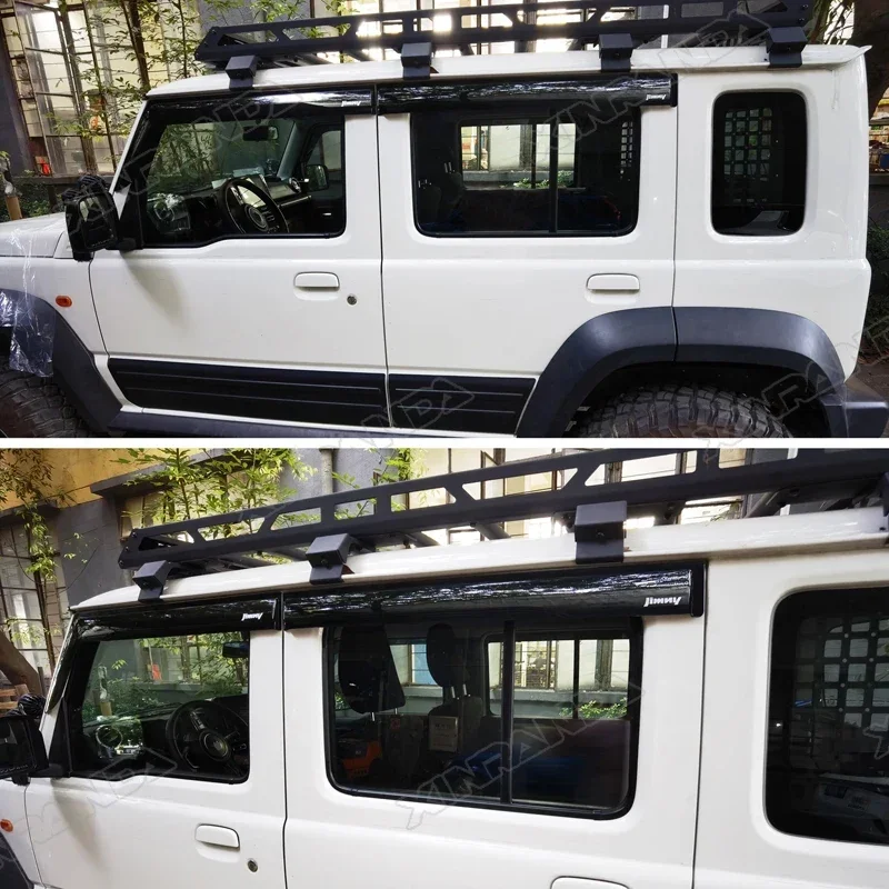 Width Jimny Window Visor Windows Rain Guard Weathershield Sun Rain Deflector with For Suzuki XL Jimny 5 Door JC74
