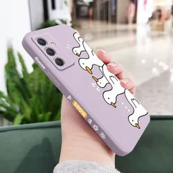 Charming Problem Duck Phone Case - Cute Protective Cover with Playful Duck Design - Samsung A05 (Light Purple)