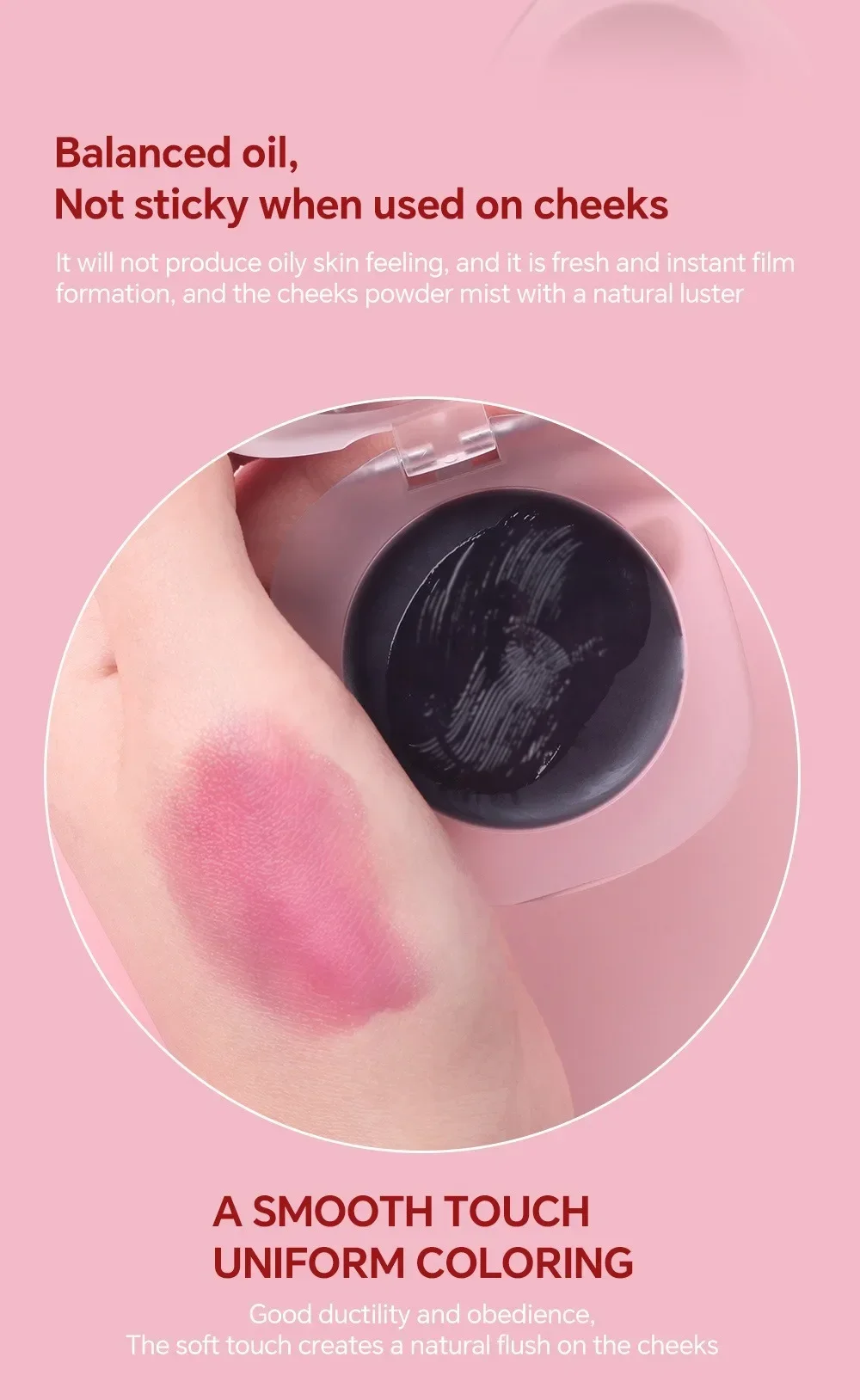 Private Label Magic Blush Cream Custom Logo Color Changing Crystal Long Lasting Waterproof Cheeks & Lips Tint Makeup Wholesale 4